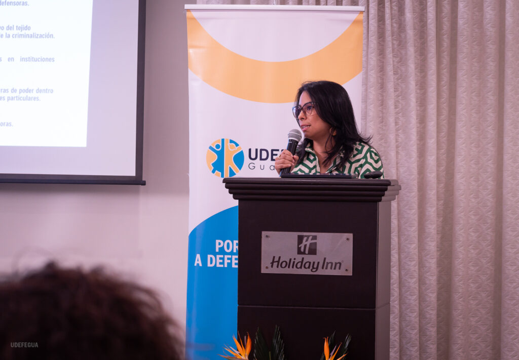 Brenda Guillén, coordinadora general de UDEFEGUA. 